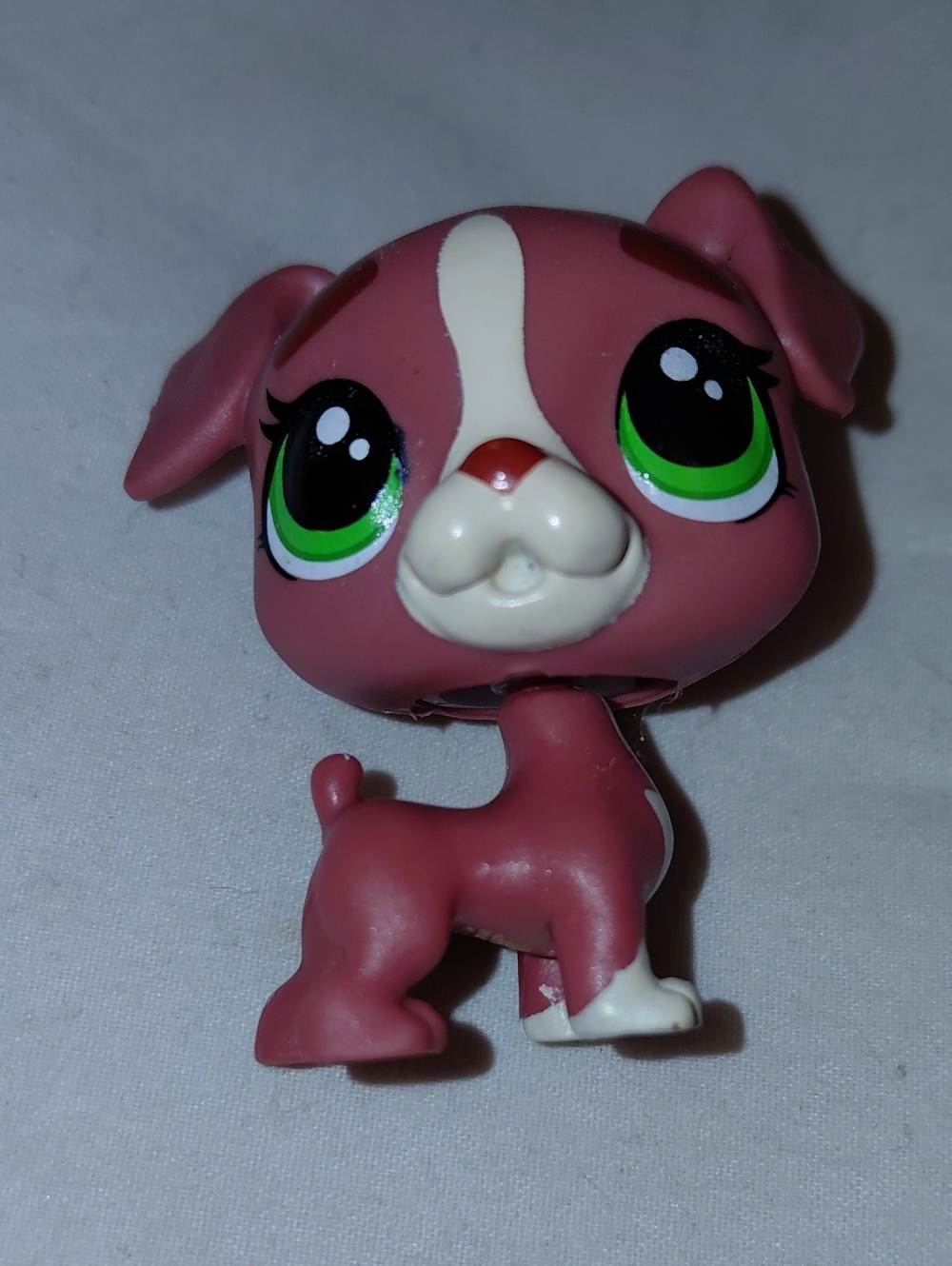Littlest Pet Shop Pink and White Puppy Figure
